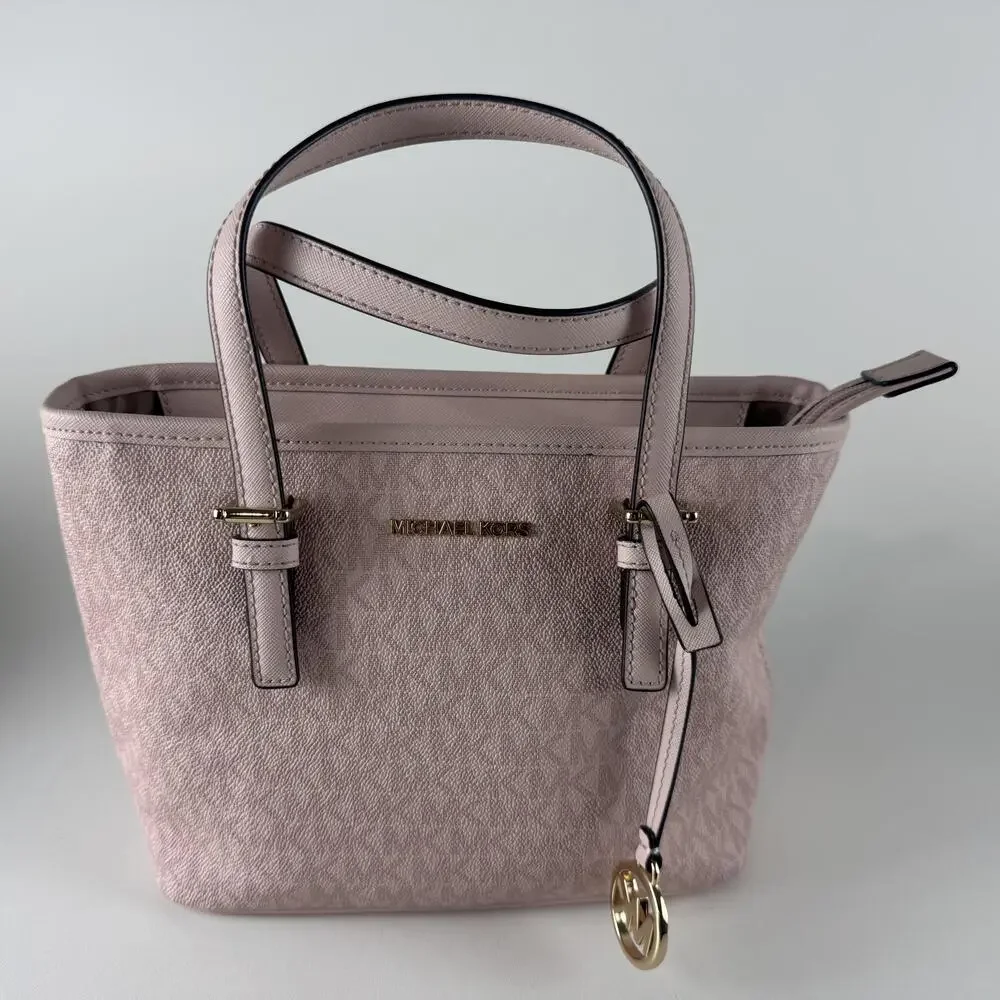 Michael Kors Tote Bag Womens Purse Gold Hardware Removable Strap MK Charm Handba